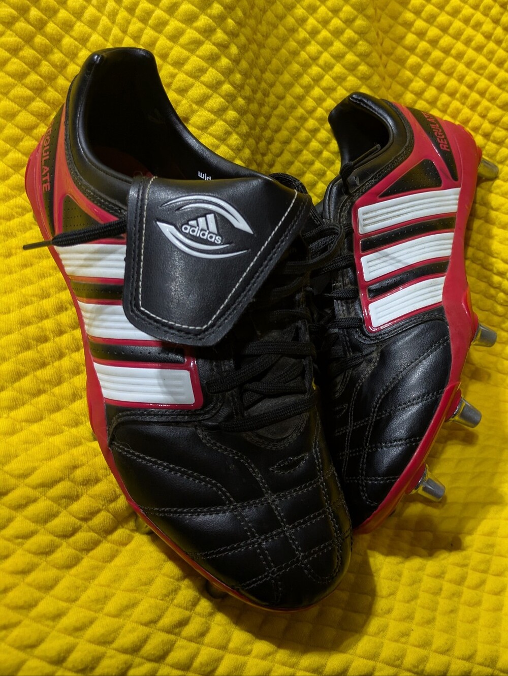 ADIDAS AdiPure REGULATE RUGBY Soft Ground Cleats US Men's Size 10 WIDE FIT | VG